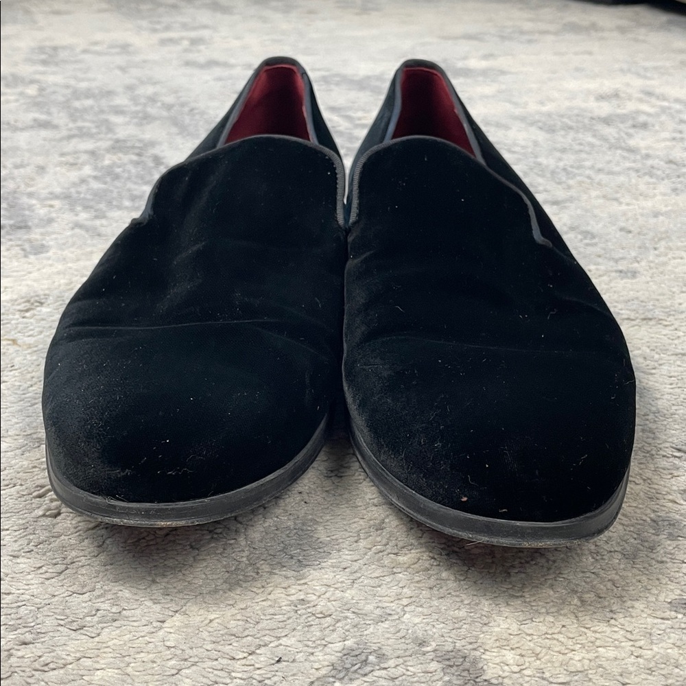 Magnanni Jareth Velvet Loafers Black Classic Smoking Sz 12 - Picture 4 of 12